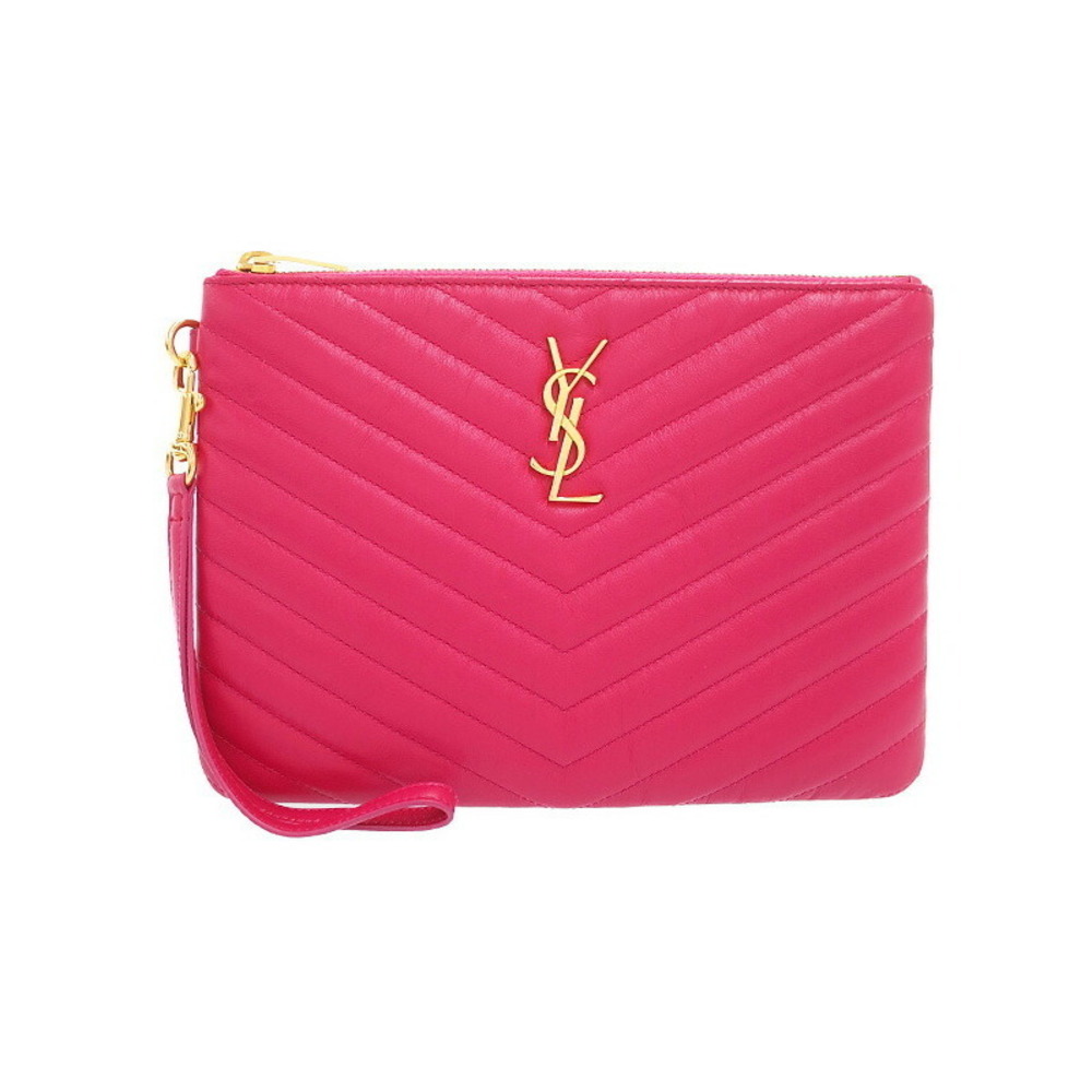 SAINT LAURENT Paris Saint Paris Monogram Clutch Bag